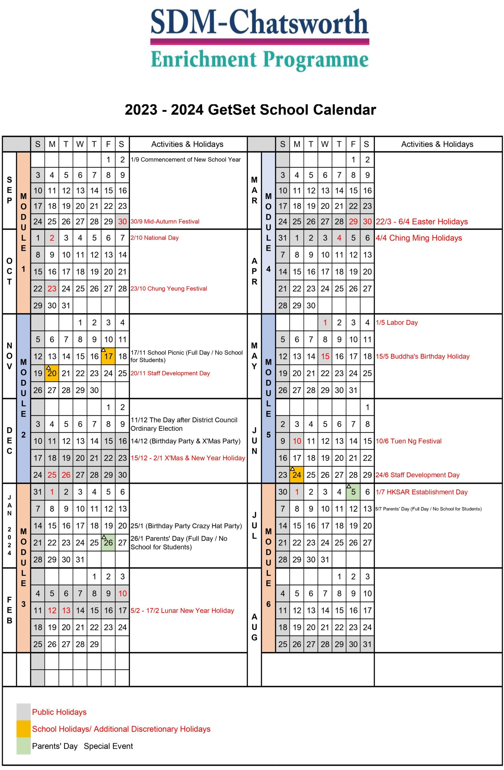 Flyer GetSet Time Table 202223 SDMChatsworth International